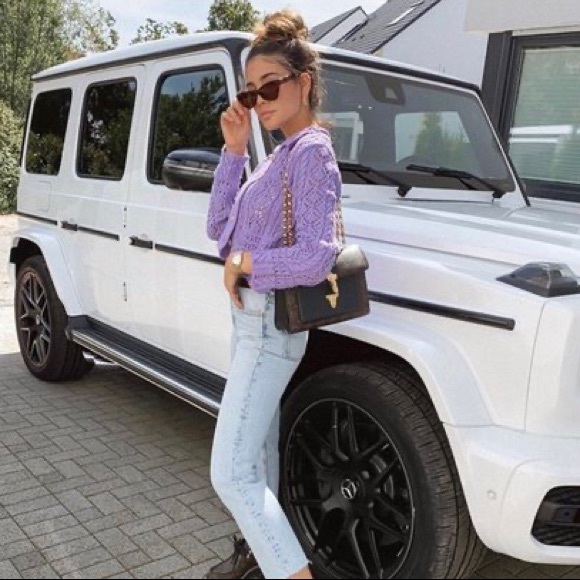 Textured Knit Sweater Cardigan lilac - Picture 9 of 11